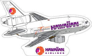Sticker - 3x5 inches - DC10 - Hawaiian Air