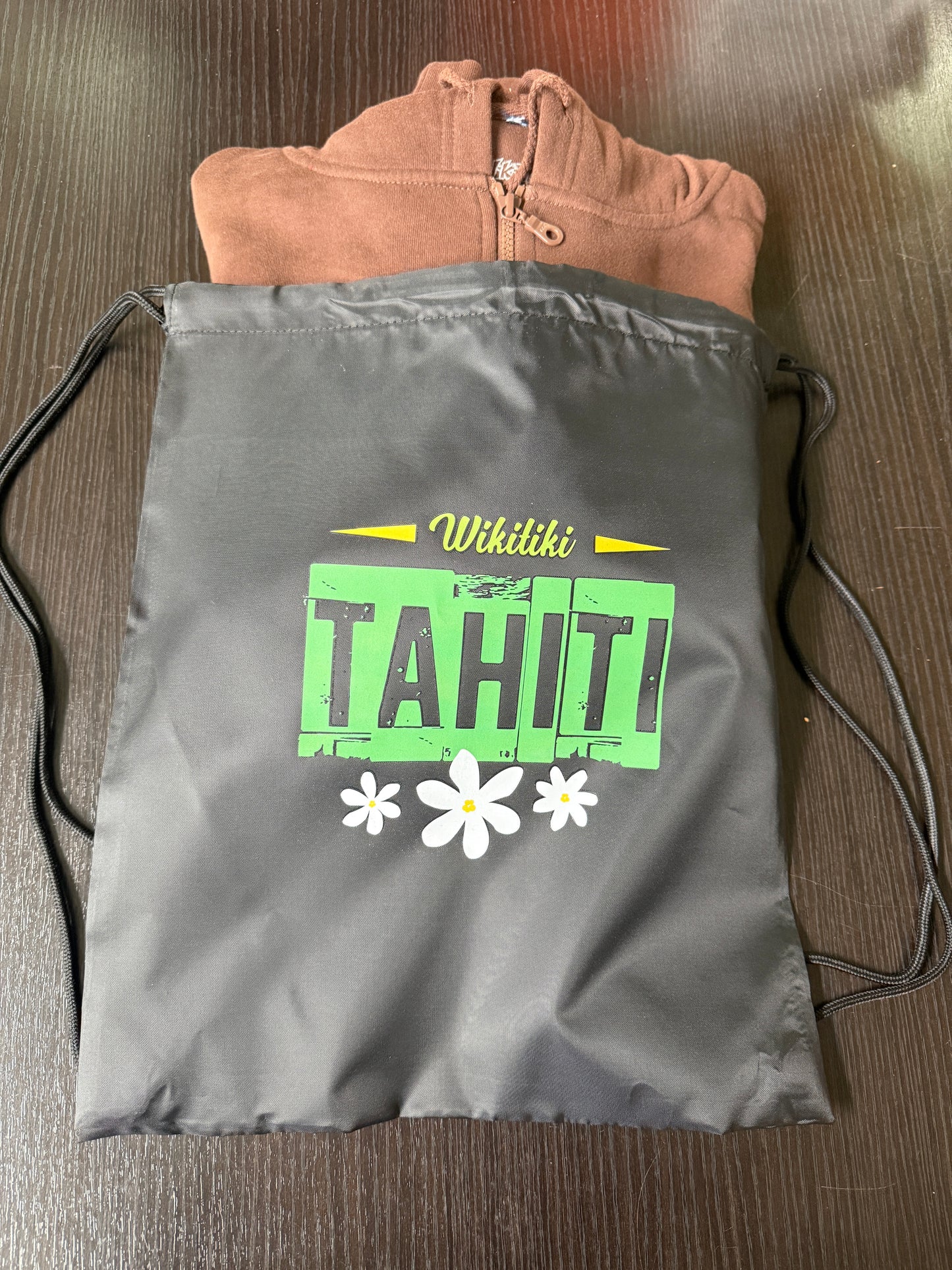 Cinch Bag - Black - Tahiti & Tiares