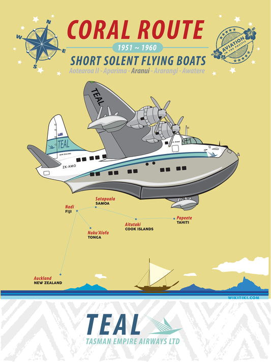 POSTER - The famous Coral Route operated by TEAL