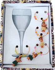 Wine Glass Rings - Dancers design